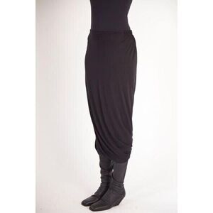 Matthildur Iceland Boho Dark Brown Pima Cotton Twisty Pull On Anna Skirt Small